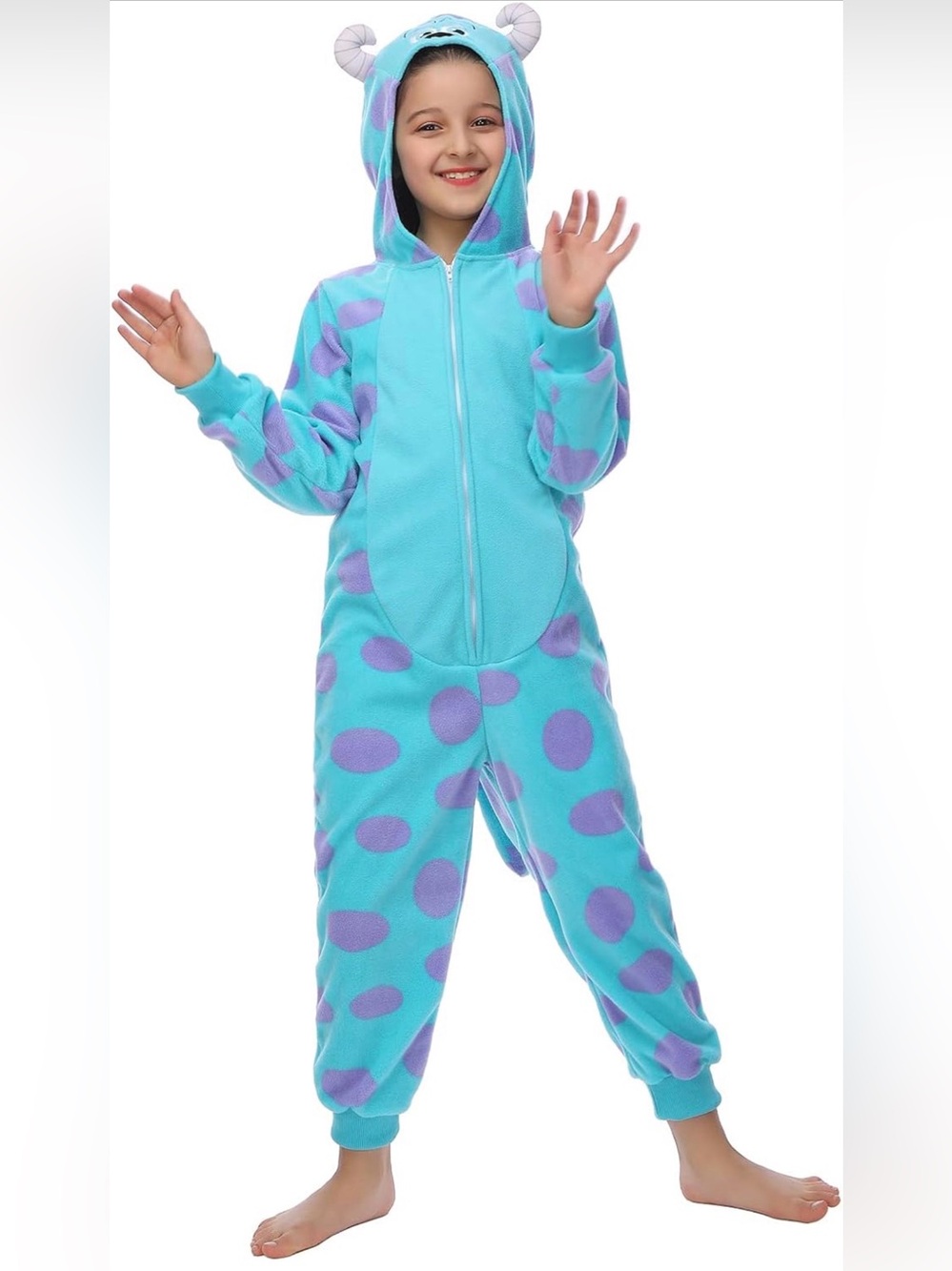 Brand new in package size 8-10 Kids monsters inc costume Hooded One-Piece onesie